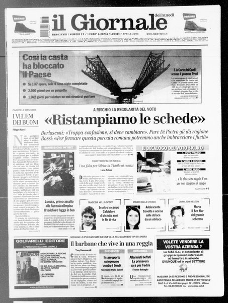 Il giornale del lunedi